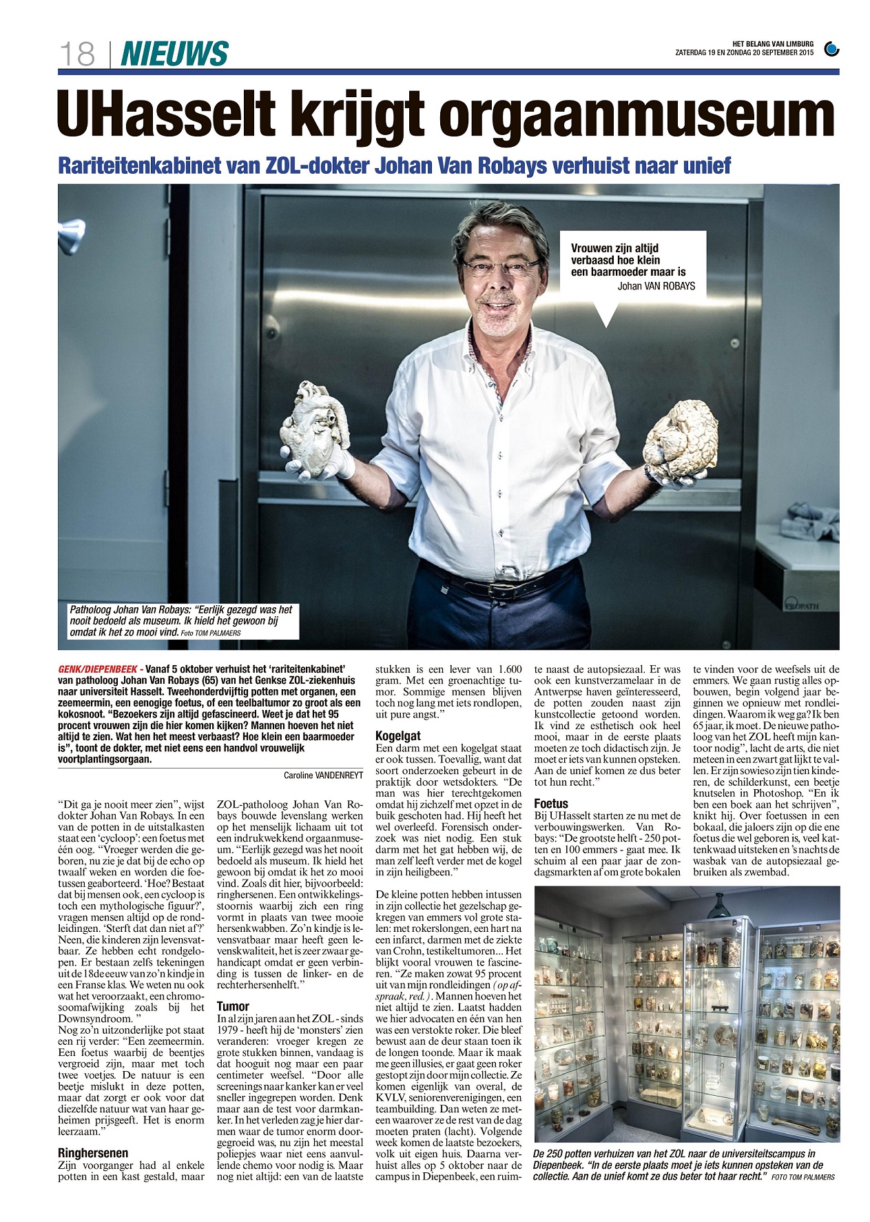 UHasselt krijgt Orgaanmuseum