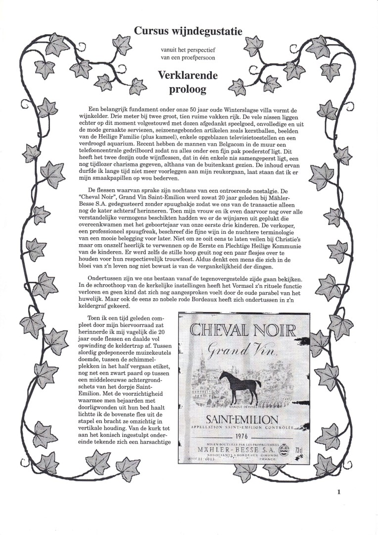 Wijndegustatie artikel