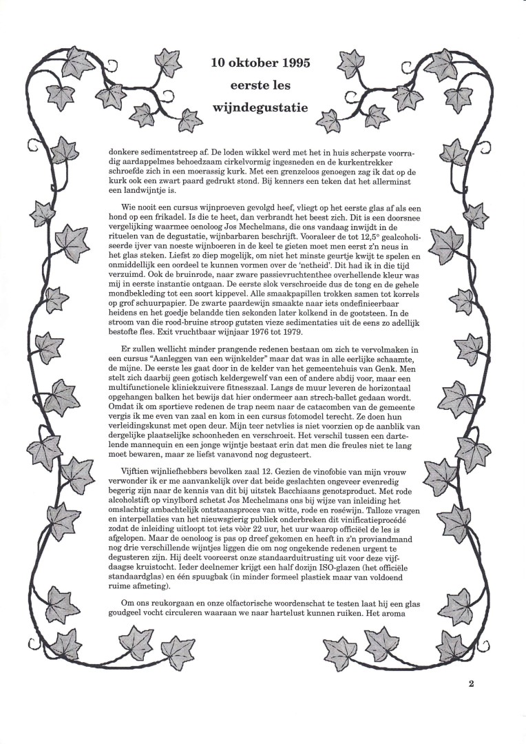 Wijndegustatie artikel