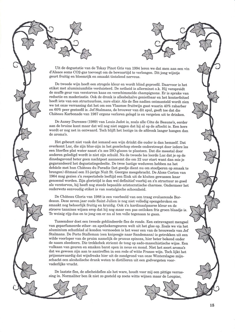 Wijndegustatie artikel