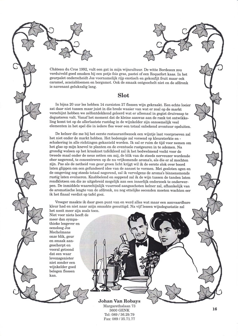 Wijndegustatie artikel